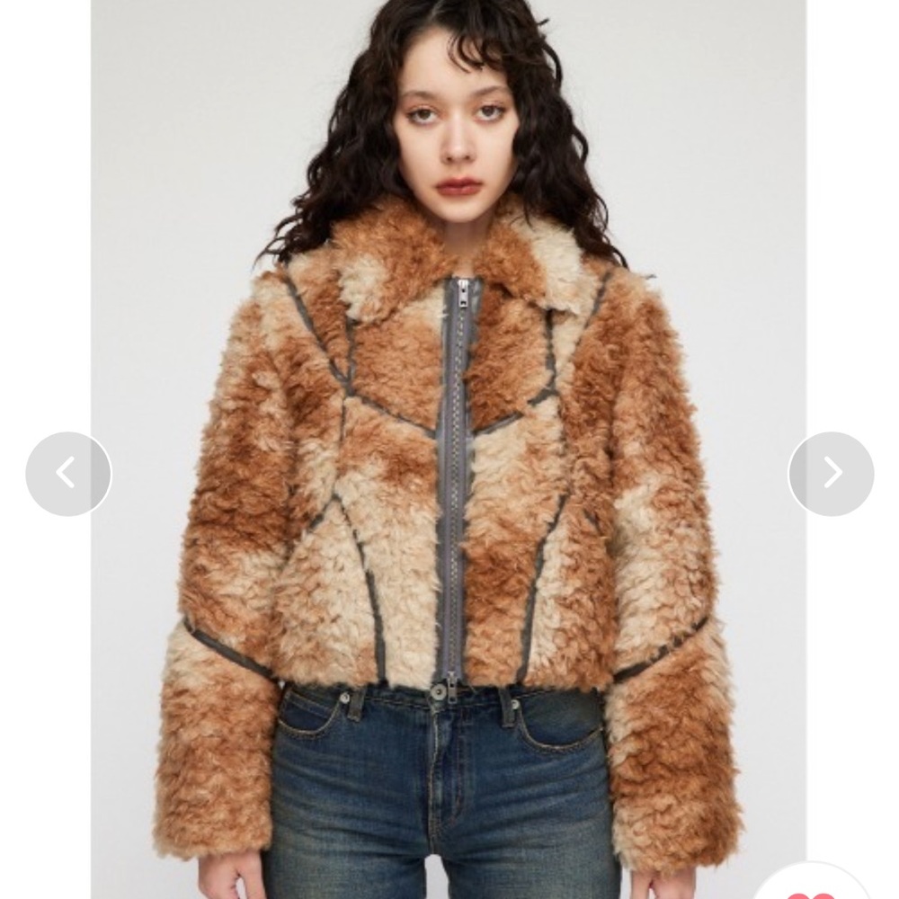 LAGUA GemWomen's Tan and Brown Shearling Jacket